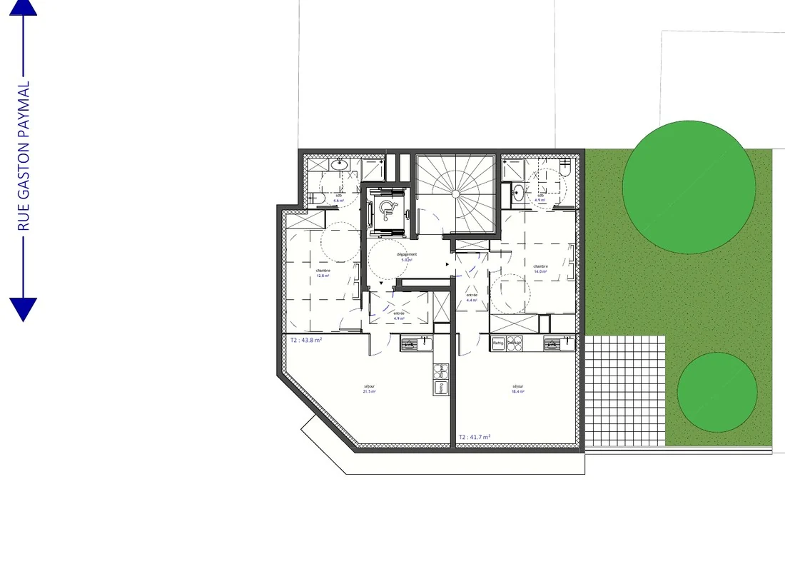 Plan de réhabilitation et extension d’un immeuble à Asnières-sur-Seine