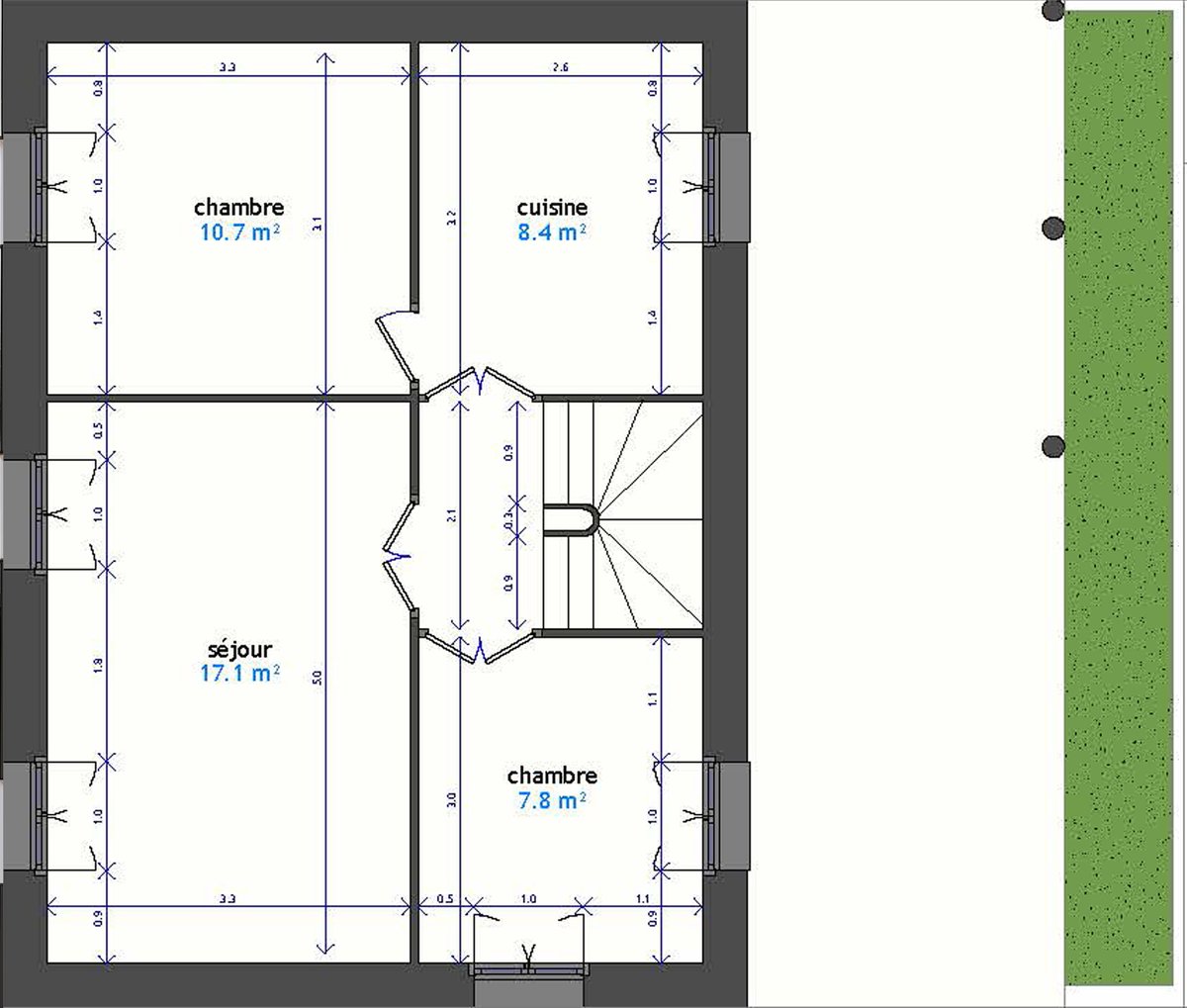 Plan existant R+1